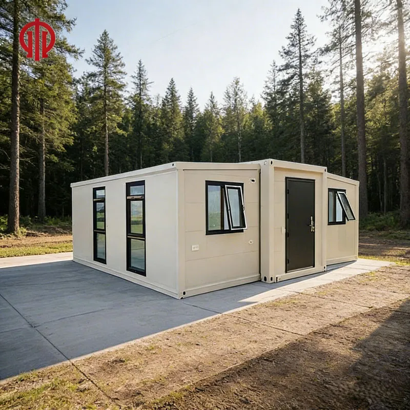 Portable Luxury Modular Homes 20FT Expandable Steel Container 1-4 Bedroom Tiny Villas