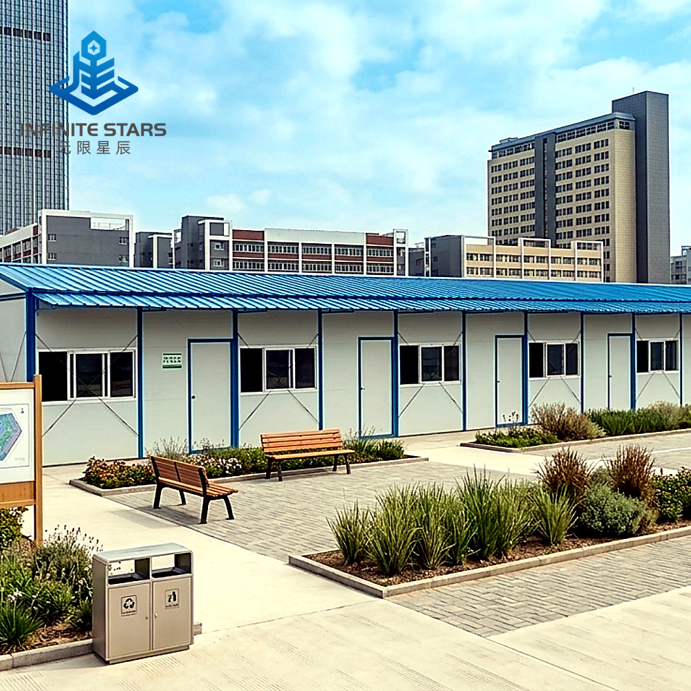 Portable Prefab Site Office Cabin Single Story Standard Steel Structure Modular Temporary Guard Clinic House