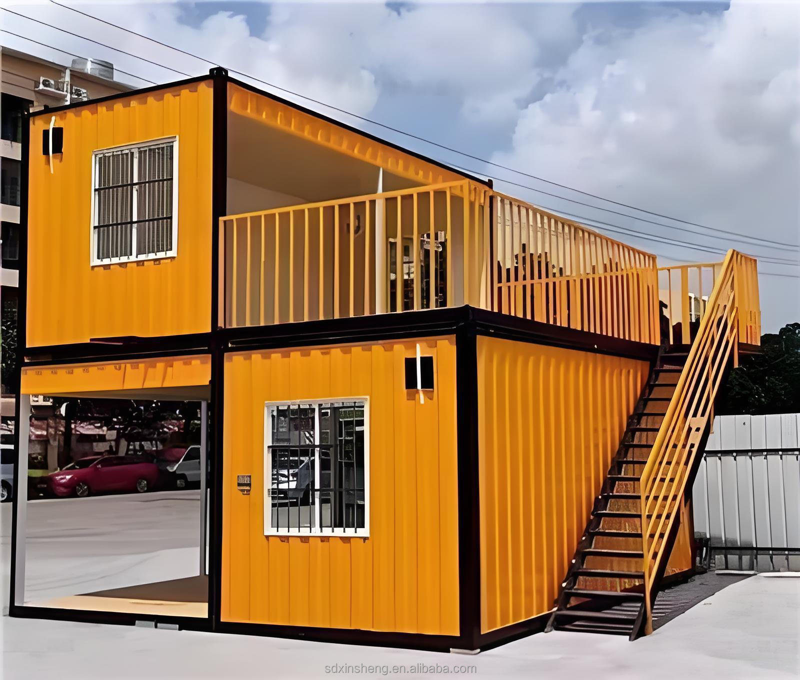 Factory Supply Customized 20 FT 40ft Steel Outdoor Coffee Shop Hotel Office Building Prefabricated Container Homes House