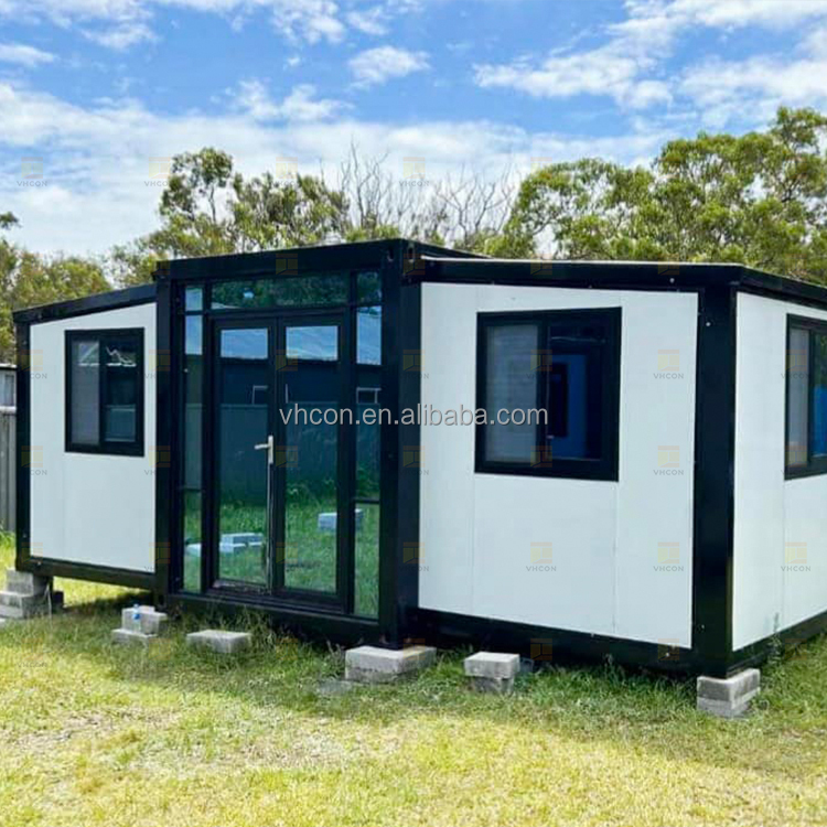 Professional Easy Build Modular Homes Tiny Storage for Worker Camp Office Double Wide Flat Pack Container House With Furniture