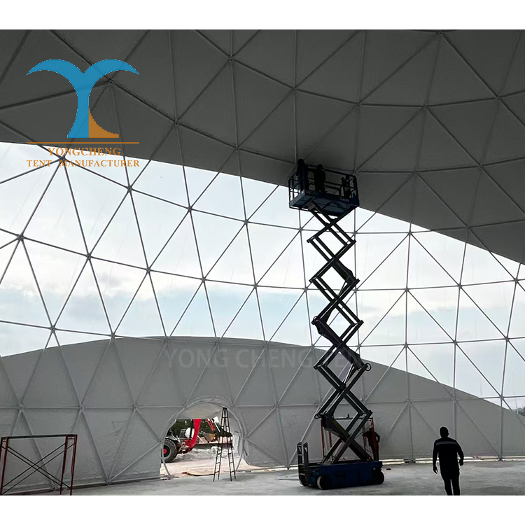 Big 6m Waterproof PVC Luxury Prefab Transparent Geodesic Dome Tent House Four-Season Desert Party Glamping Tent For Sale
