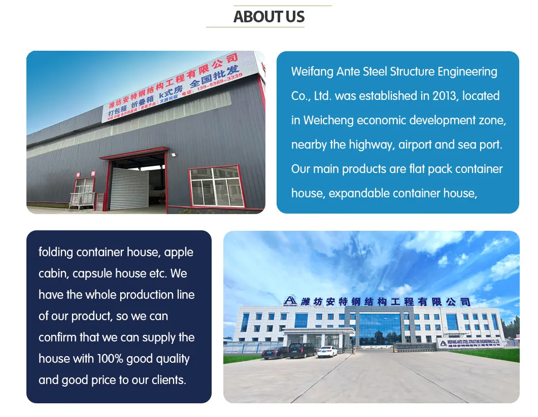 Customized Modular Prefab House Container Home Compact Flat Pack Container House
