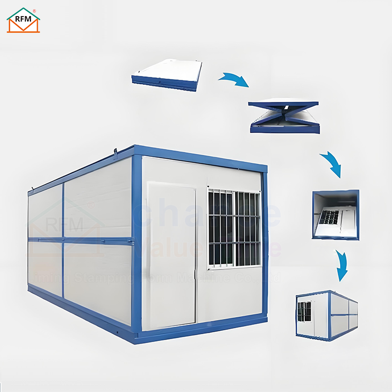 Folding Expandable Light Steel Container House Breathable Modern Design Worker Camps Accommodation Offices Office Building
