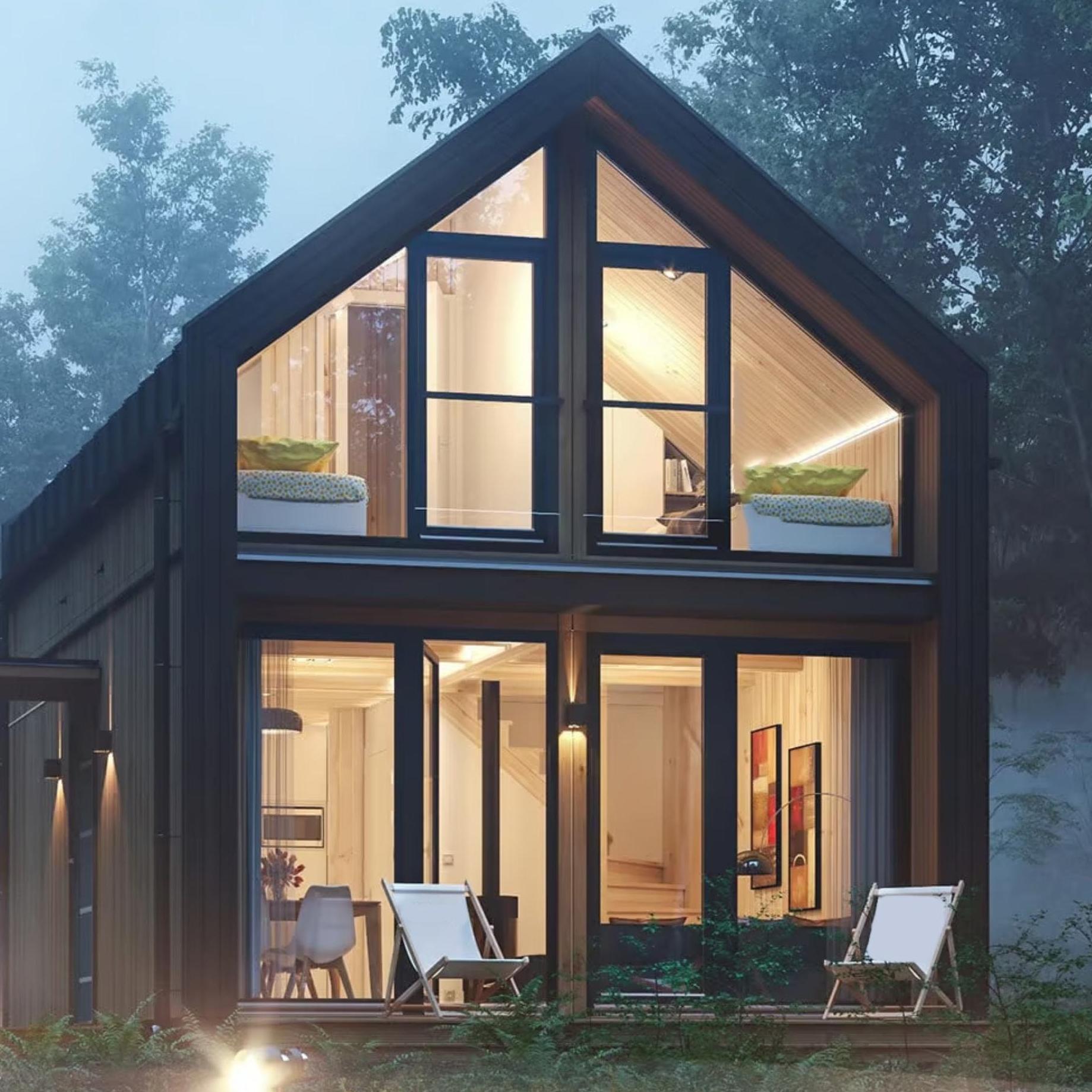 Modern Light Steel Prefabricated Residential Villas Stylish Manufactured Home