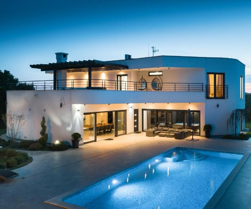 Luxury Steel Structure Villa House Design Heavy Processing Services (Welding Cutting Bending Punching)-Q345/Q235 Grade BY-R-353