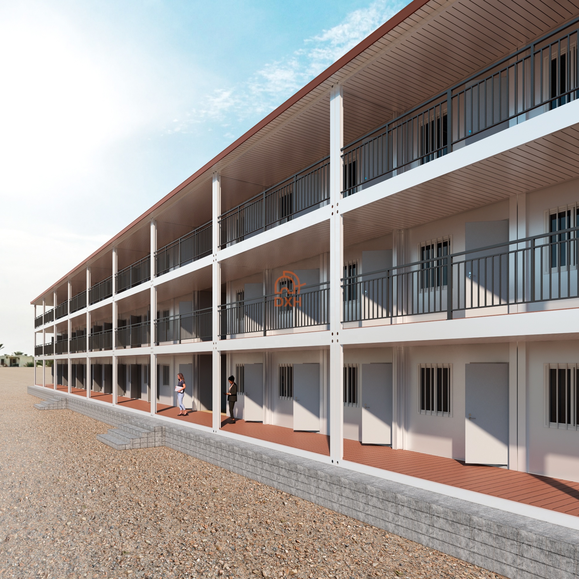 Customized 3 Storey Easy Assembly Prefab Camp Office Detachable Container House School Classroom Student Dormitory Building