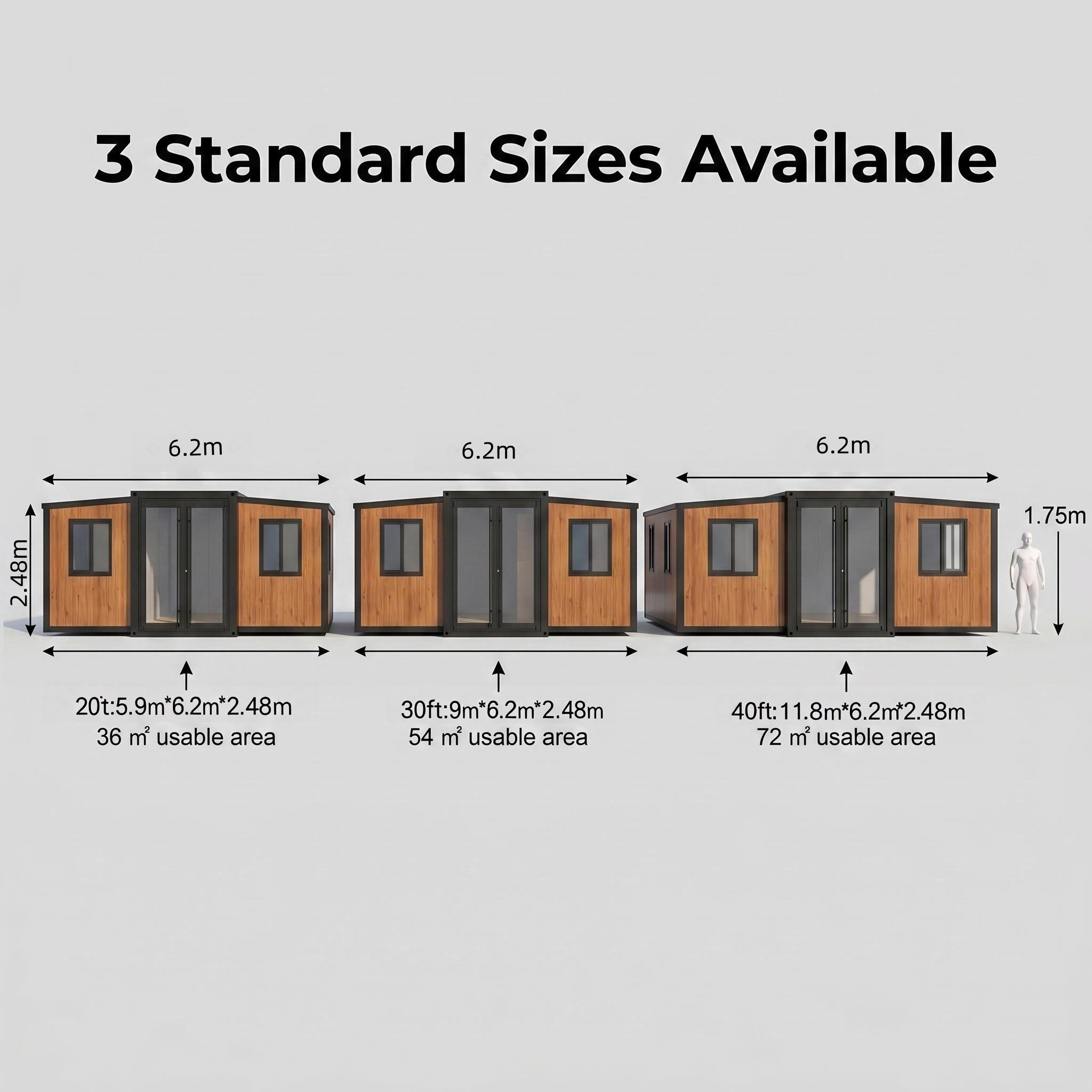 20FT 40FT Expandable Steel Structure Container House Modular Prefab Quick Assembly Insulated Portable Mobile Office Building