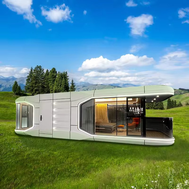 Luxury Space Capsule Home Trailer Prefab Modular Movable Home Capsule House With Wheels Commercial Space on Wheels