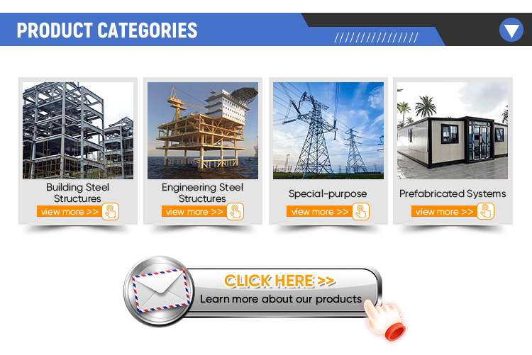Building steel structures catalog options