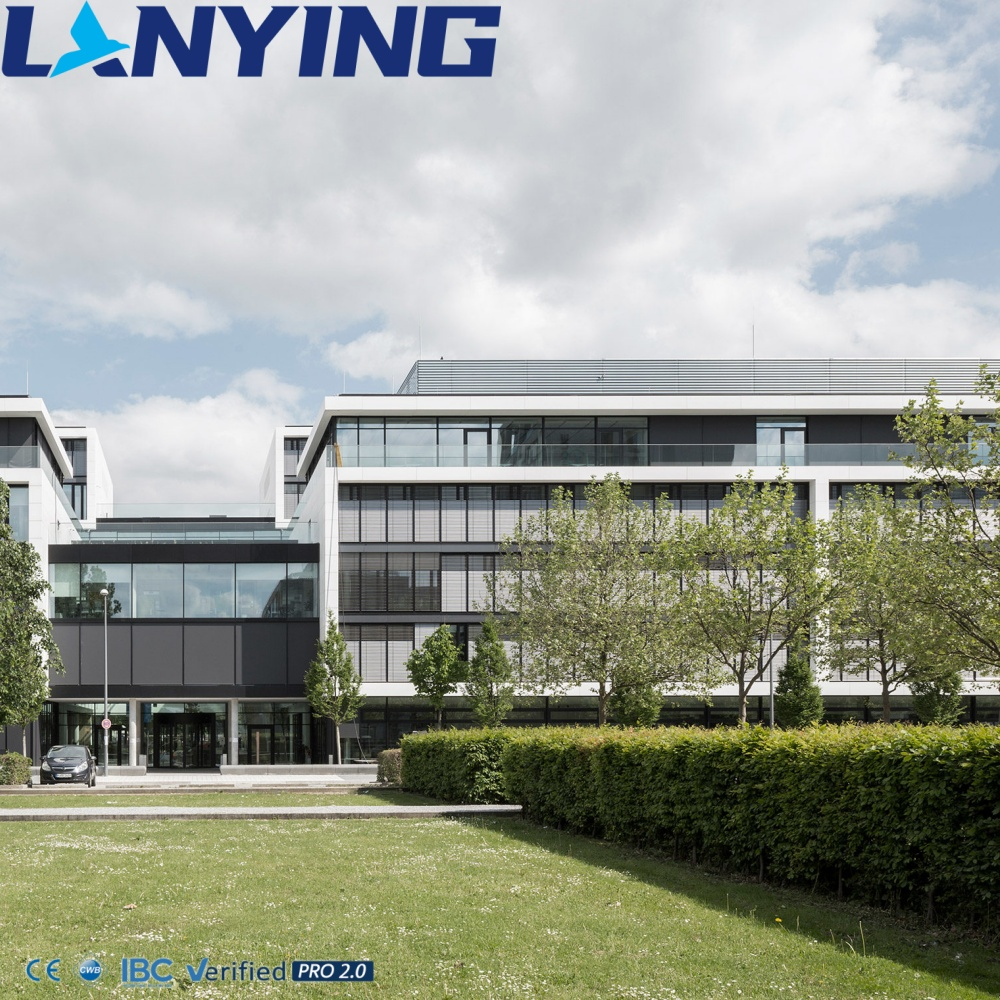 Durable Prefabricated Steel Structure Building Modern Multi-Storey Commercial Building Hospital Supermarket 3D Design