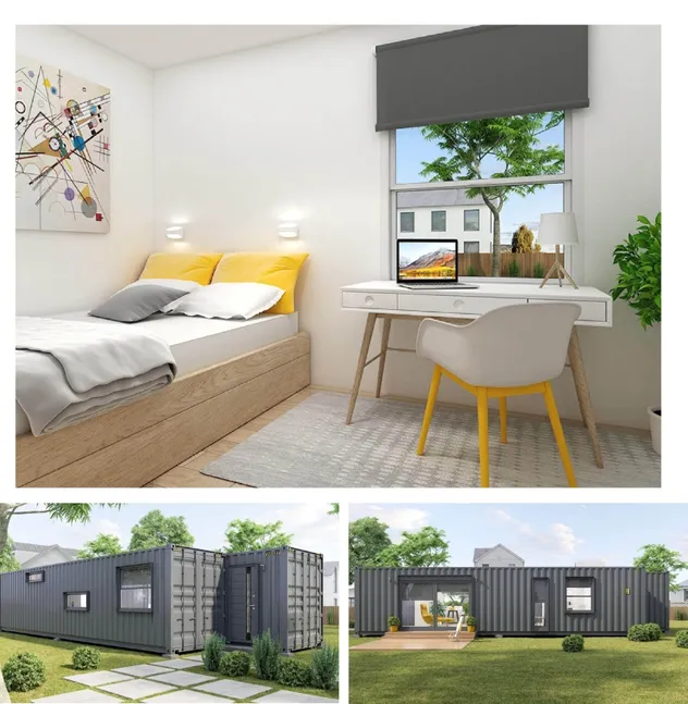 Prefab Fast Build Prefab House 10FT 20FT 40FT Modular Folding Container Hotel House Small Tiny Container House Home Office