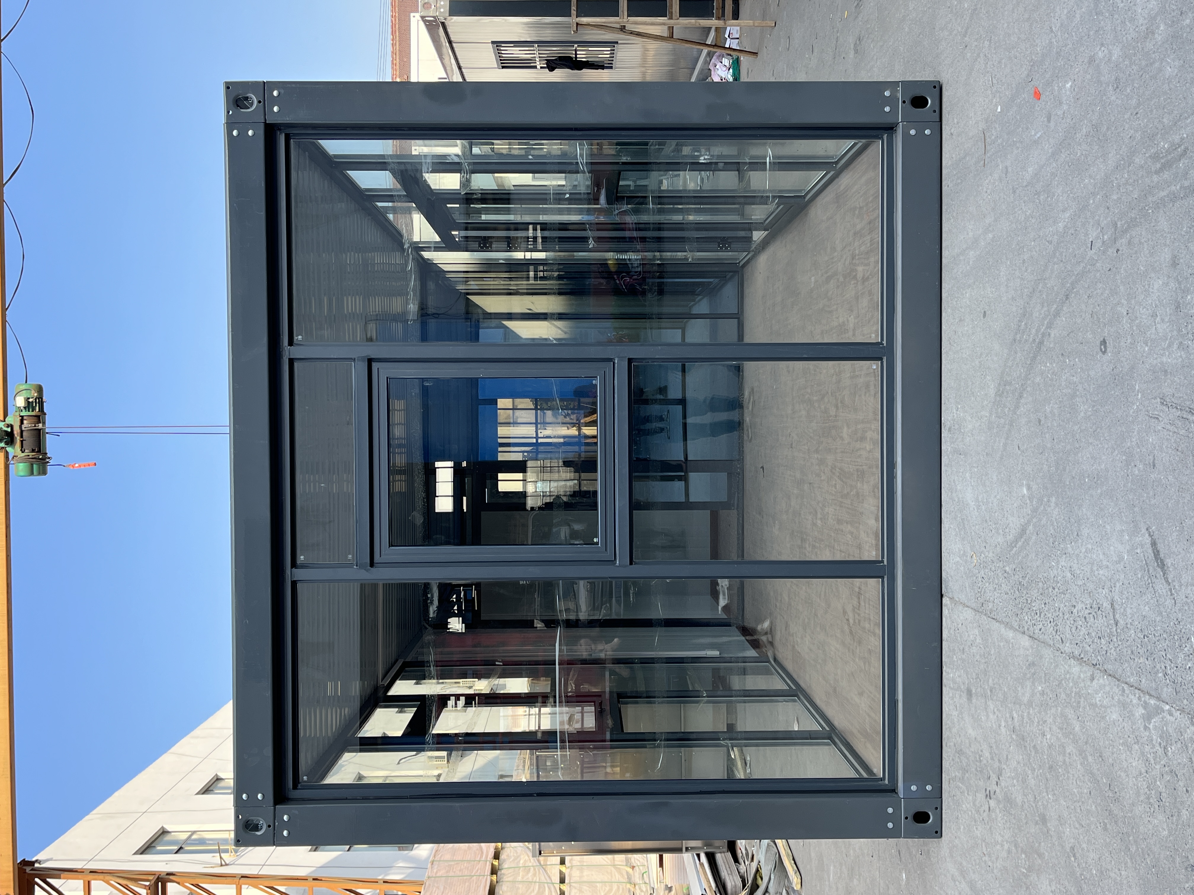 Transparent Front Fast Assembly House Prefabricated Modular Office Portable Meeting Room Mobile Showroom Studio Room Building