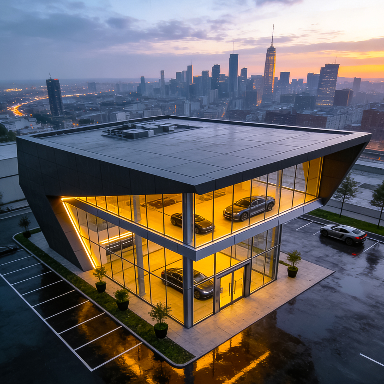 Modern Light Steel Structure Building For Commercial Use Shopping Mall Supermarket Gym Office 4S Car Showroom &amp; Hall