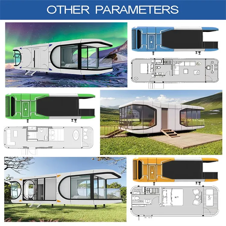 Modular Outdoor Space Capsule House Factory Price Fashion Modern Mobile Hotel Tiny Apple House Prefabricated Steel Structure Cabin with Bedroom Prefab House