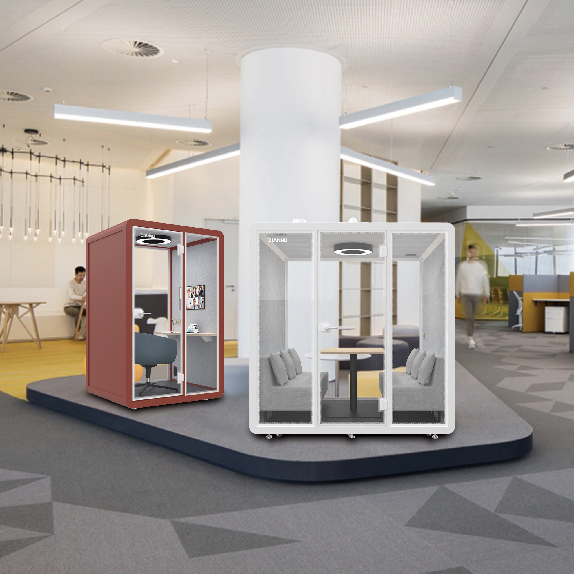 Customized for Educational Application Soundproof Booth Soundproof Mini Classroom Booth Online Learning Pod with Power Supply
