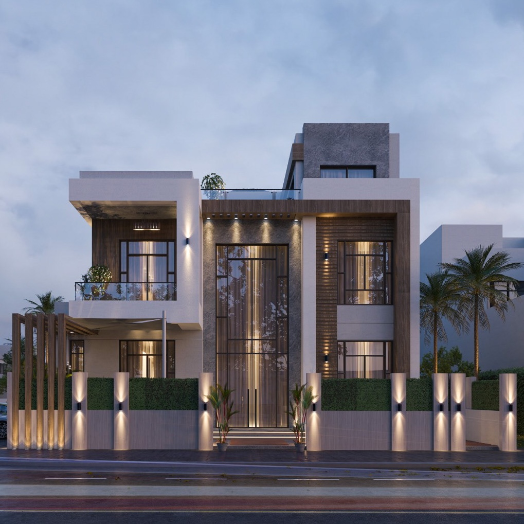 Luxury Steel Structure Villa House Design Heavy Processing Services (Welding Cutting Bending Punching)-Q345/Q235 Grade BY-R-353