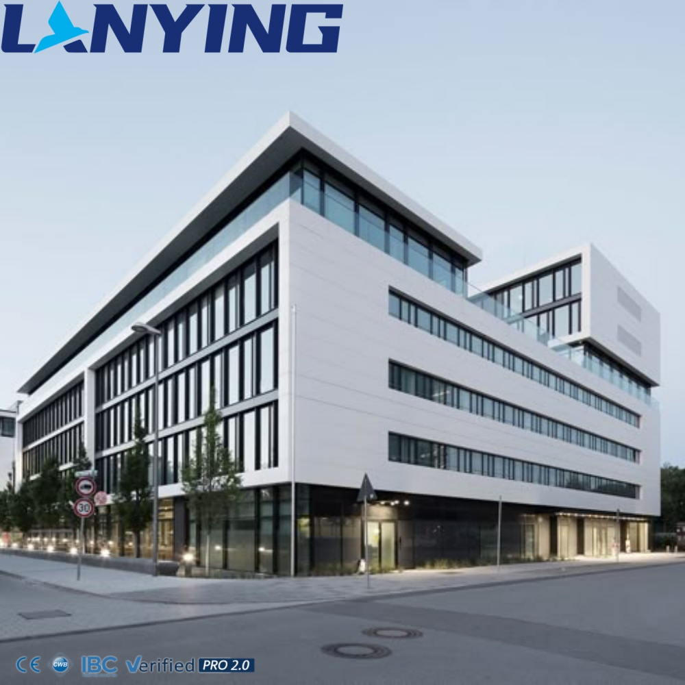 Durable Prefabricated Steel Structure Building Modern Multi-Storey Commercial Building Hospital Supermarket 3D Design