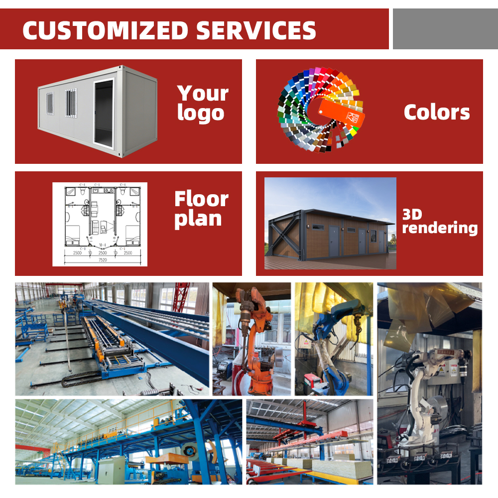 Instant Setup Foldable Container House Modular Prefabricated Home for Construction Site Office and Worker Housing