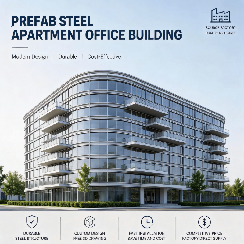 Multi Story Modern Hospital Apartment Office Building Modular Steel Structure Commercial Residential Solution