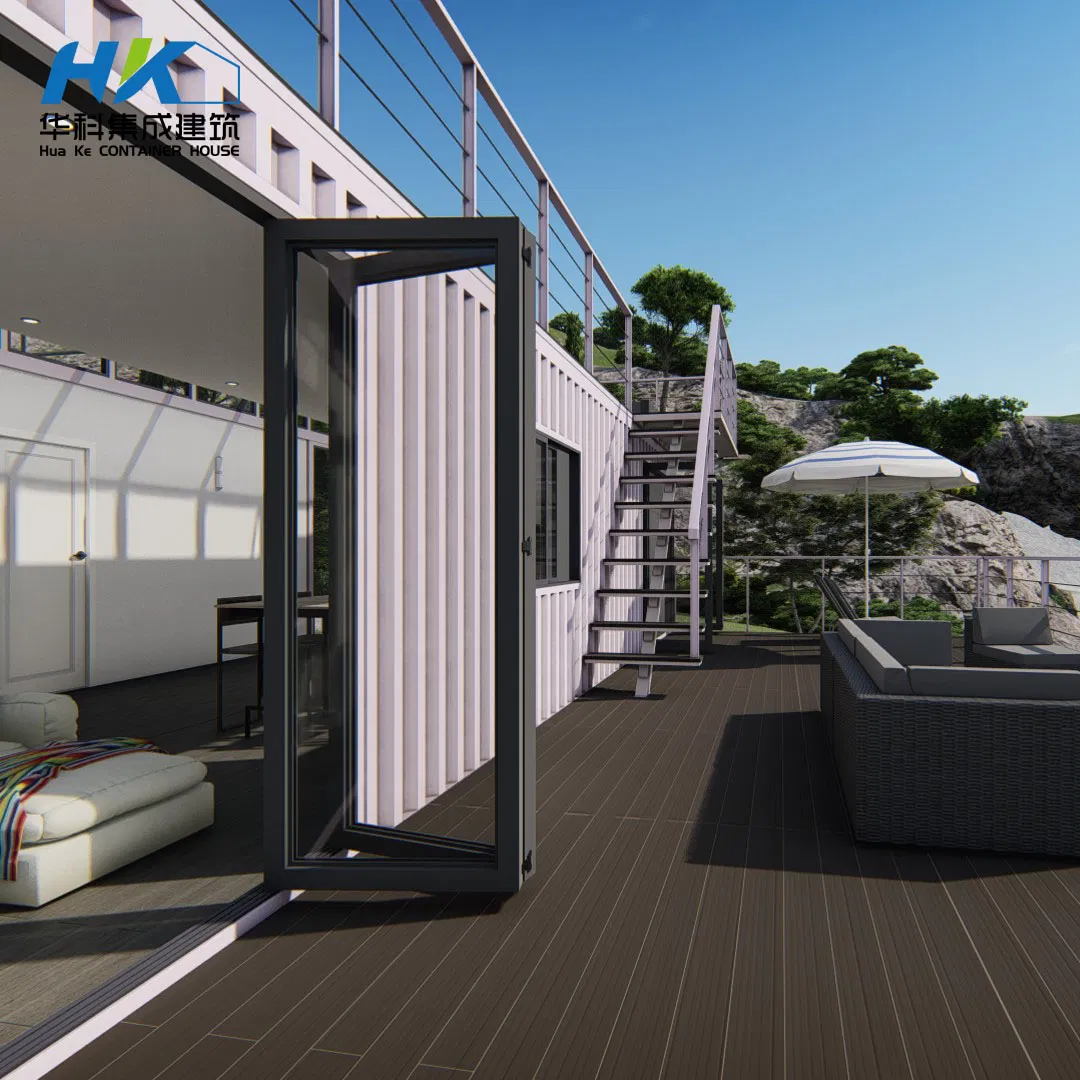 100 M2 Luxury Container House Modular Prefab Prefabricated Steel Structure Container House by Solar Panel Power