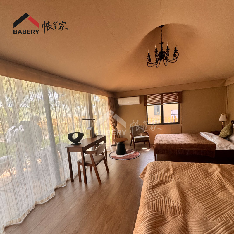 Bathroom Integration within Tent Structure