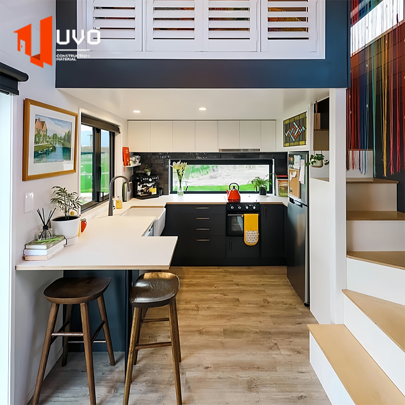 Double Layer Flat Pack Container House Modular Prefab B&amp;B Coffee Shop Office Customizable Light Steel Structure