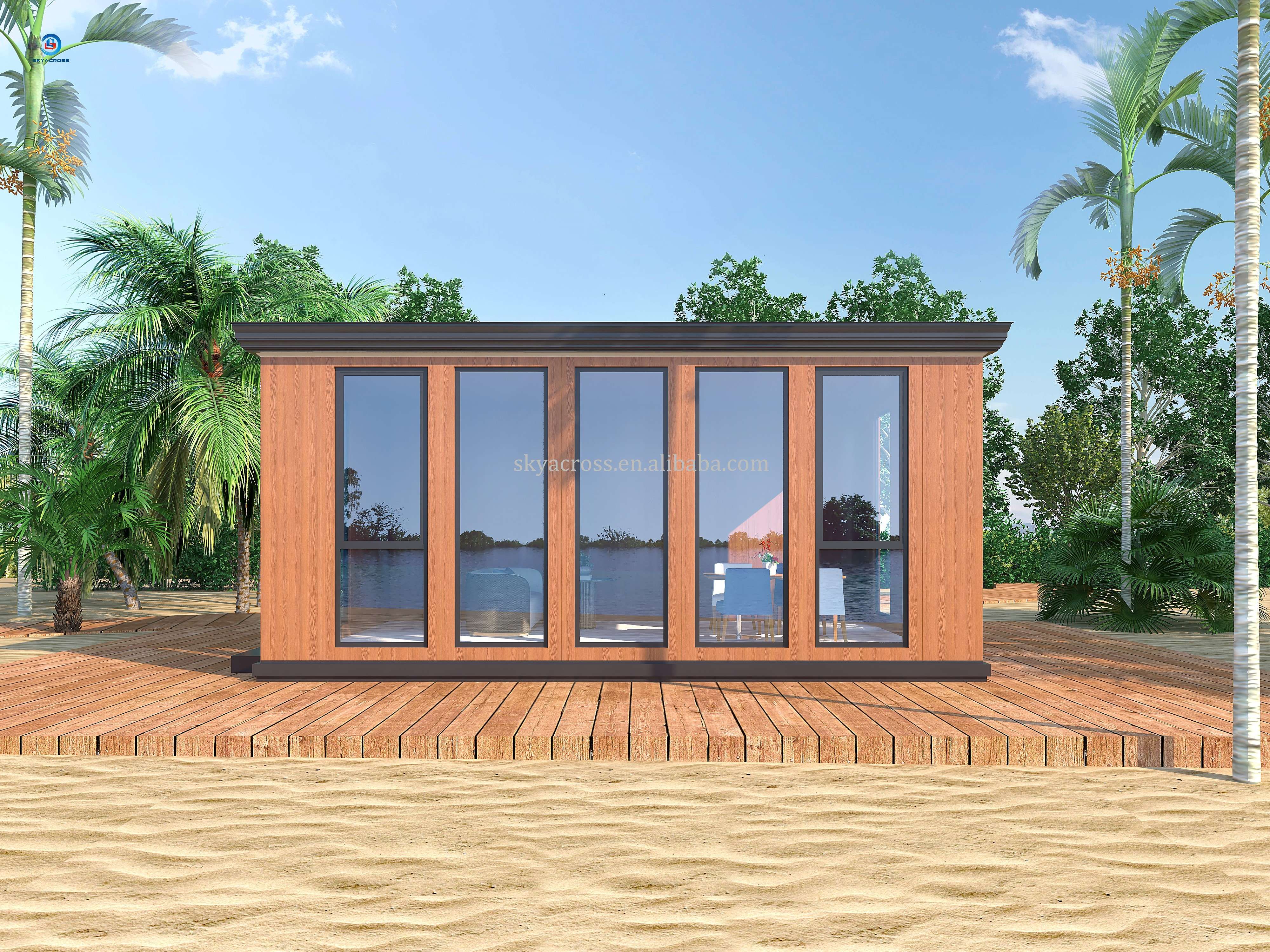 Expandable Container Villa 2 Bedrooms Prefabricated Container Expandable House For Sale Prefabricated House