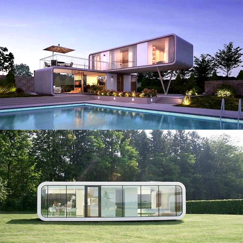 Sinoy Modern Luxury Prefabricated Villa Cabin Pod Modular Prefab House Fully Furnished Fast Install Galvanized Steel Frame