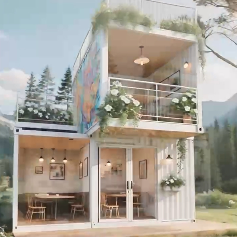 Modern Prefabricated Modular Container Villa with Sustainable Living Features Mobile Homes