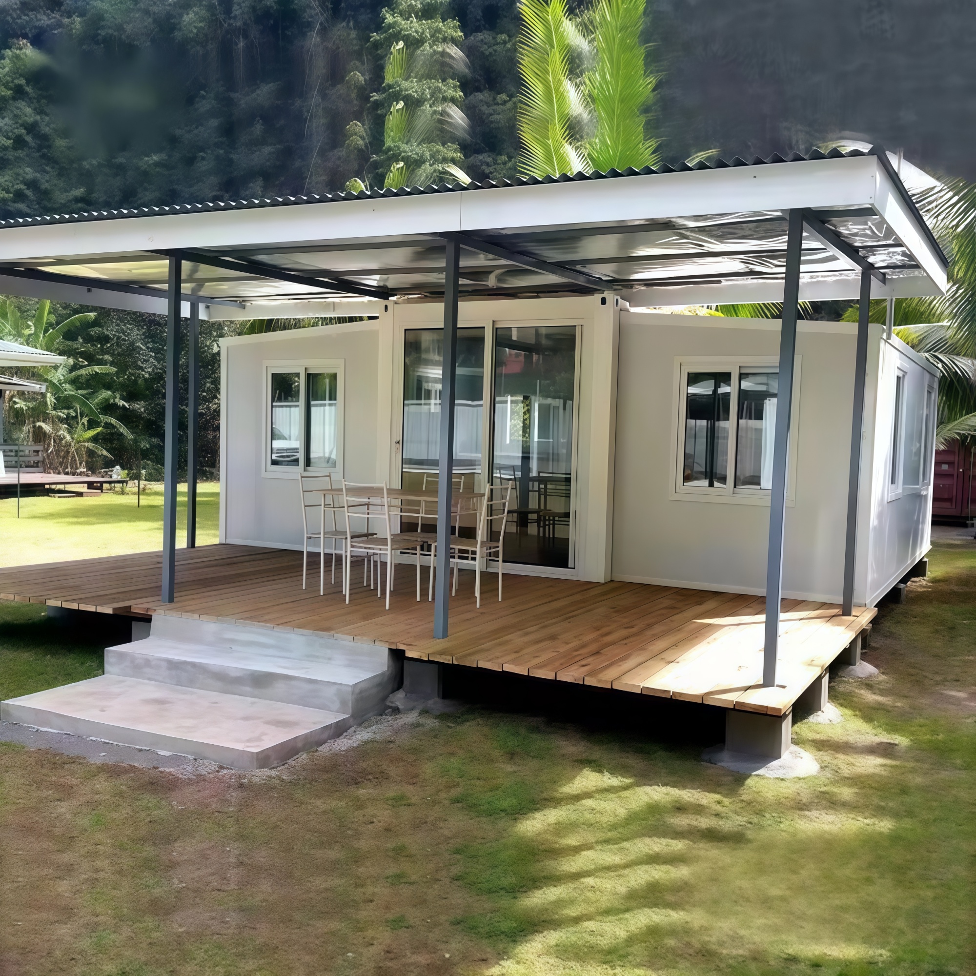 Ready To Ship Living Expandable Container House Modular Portable Prefab Home With Kitchen And Bathroom