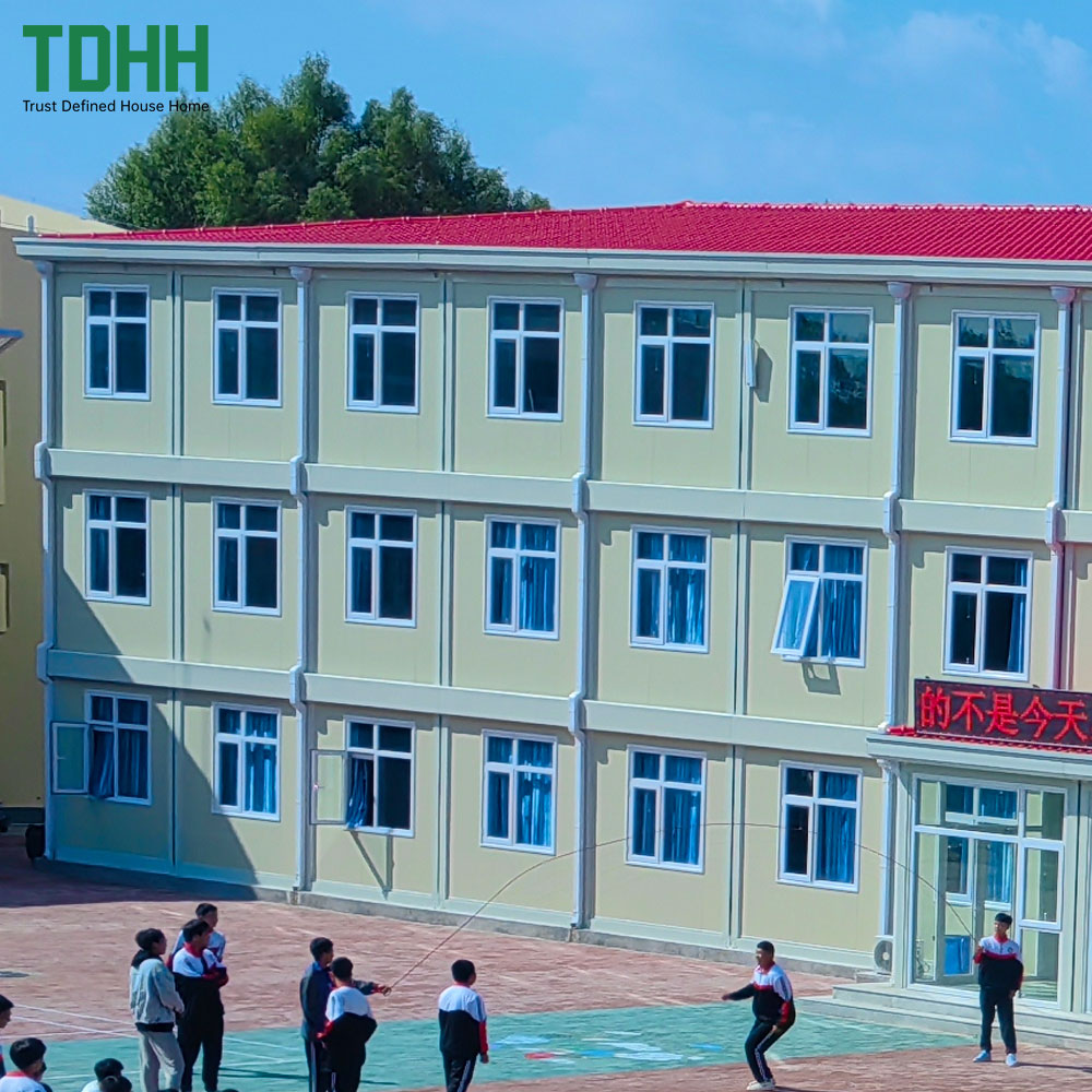 Custom Design Quick Install Prefabricated Modular Classroom Dormitory Library Office School Meeting Building Container House