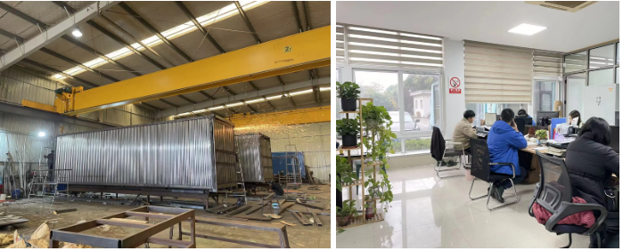 20-Foot Prefab Shipping Container House Expandable Steel Modular Cabin Slide-Out Feature Shop Commercial Use Malls