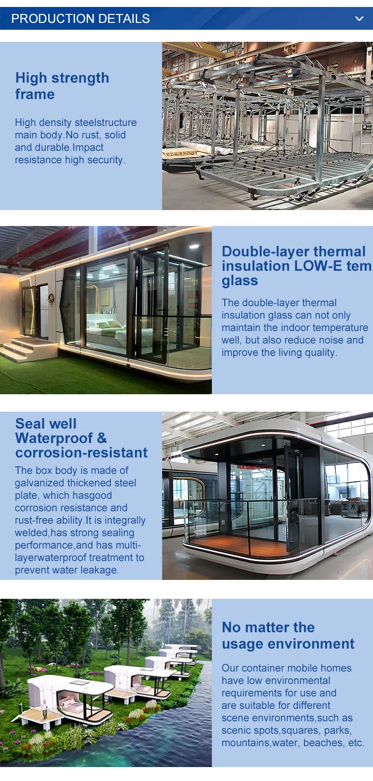 Wholesale Modern Luxury Hotel Portable Modular Container House Prefab Hotel Container Capsule Pod Space Capsule Room