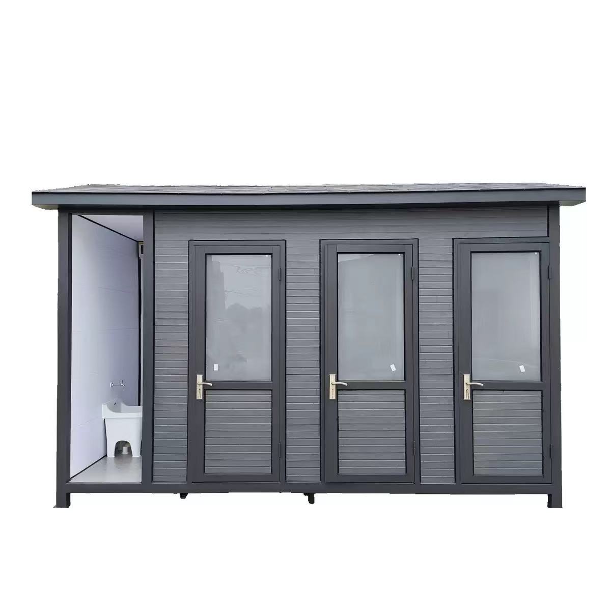 Portable Toilet Guard Cabin Combo Eco-Friendly Durable Modular Prefabricated Booth Easy Installation for Security Sanitation