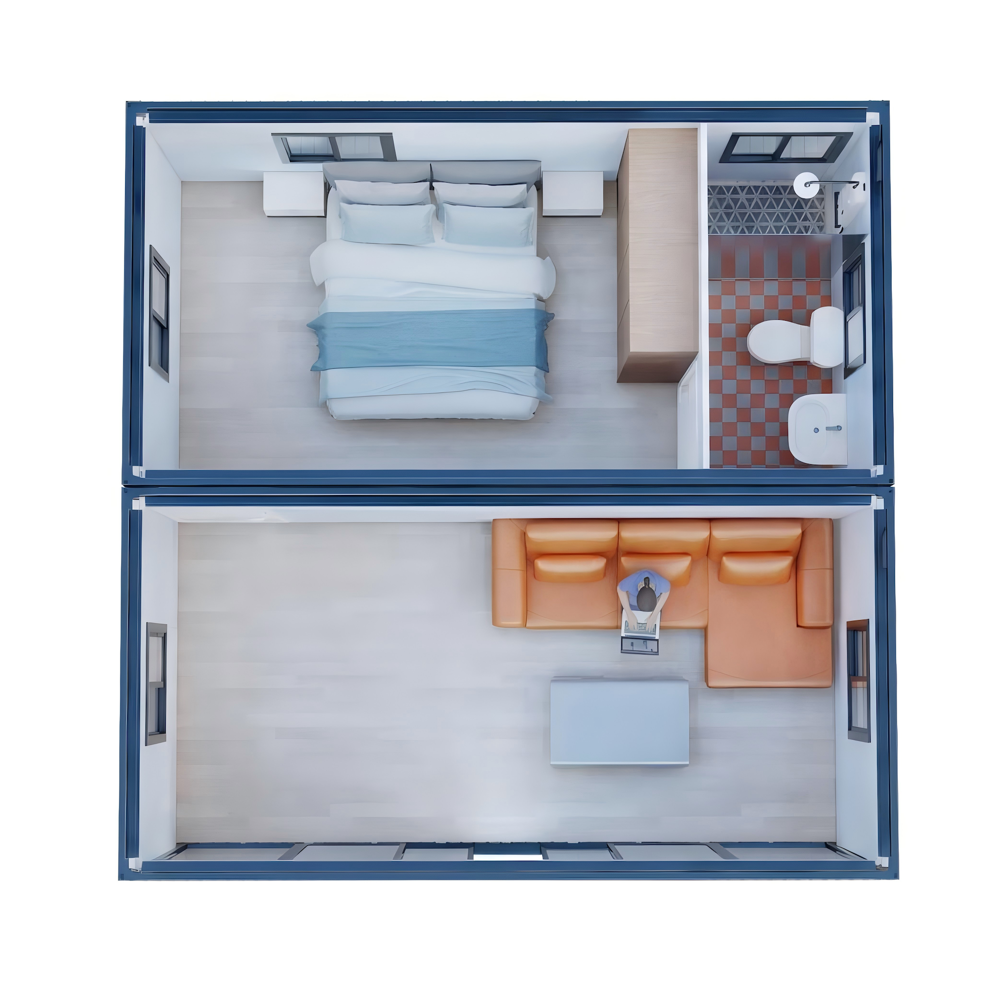 Affordable Multi Story Container Homes with Walkway and Glass Curtain Wall for Ecological Modern Living Space