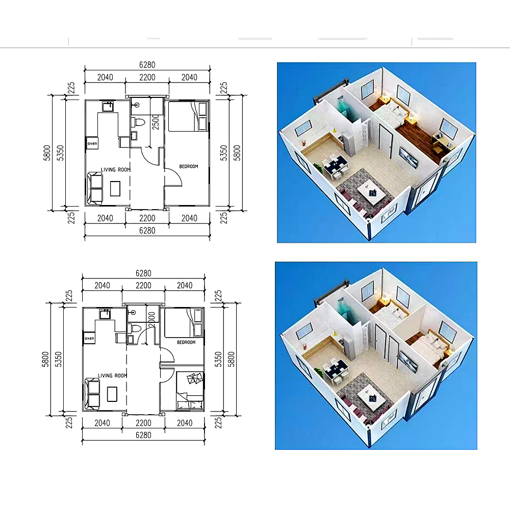 Luxury Modern Steel Structure Quick Build Prefabricated Expandable Container House Mobile Tiny Home Sun Room Prefab Villa