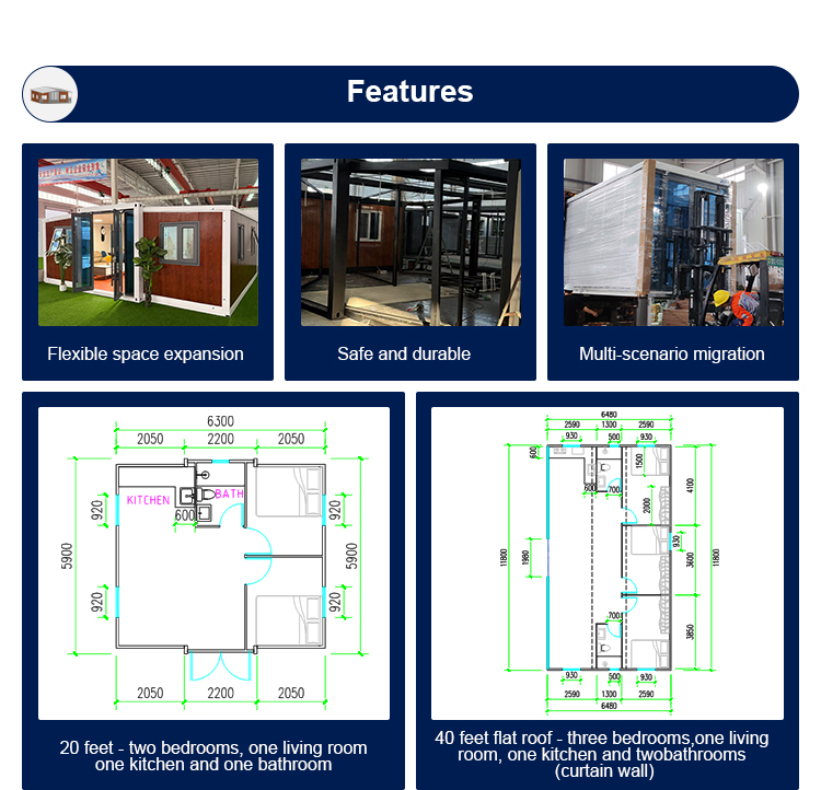 Double-wing foldable expanding house layout