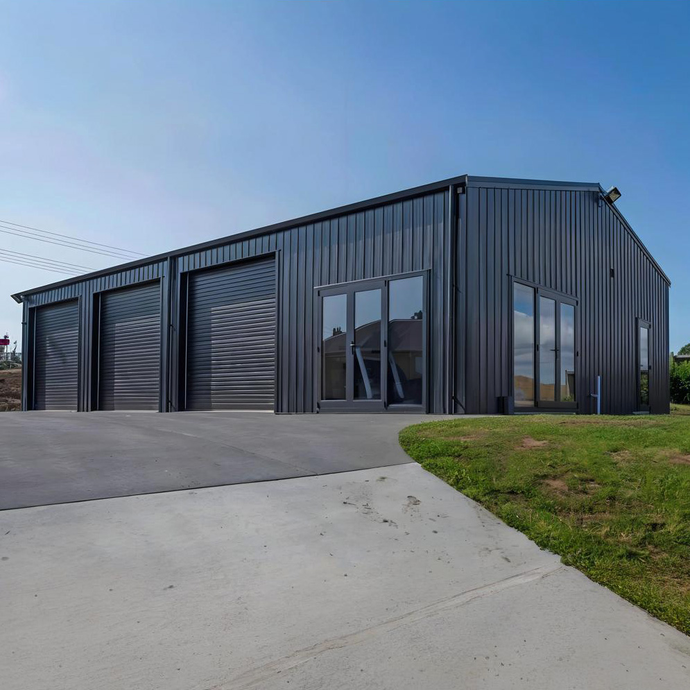 ISO Standard Modular Commercial Modern Steel Structure Prefabricated Warehouse Fire Proof Fast Office Building Garage Shed
