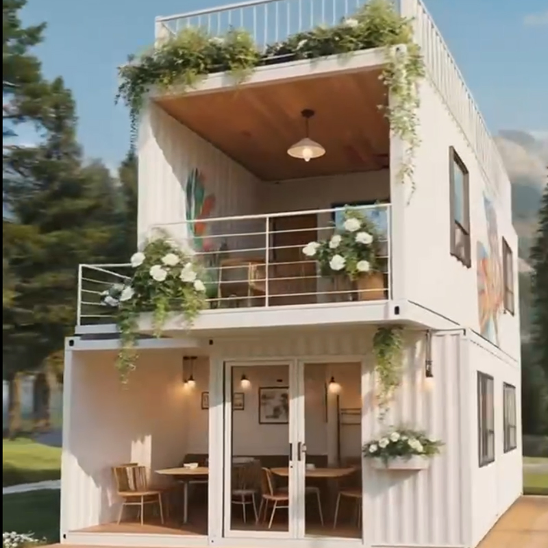 Modern Prefabricated Modular Container Villa with Sustainable Living Features Mobile Homes