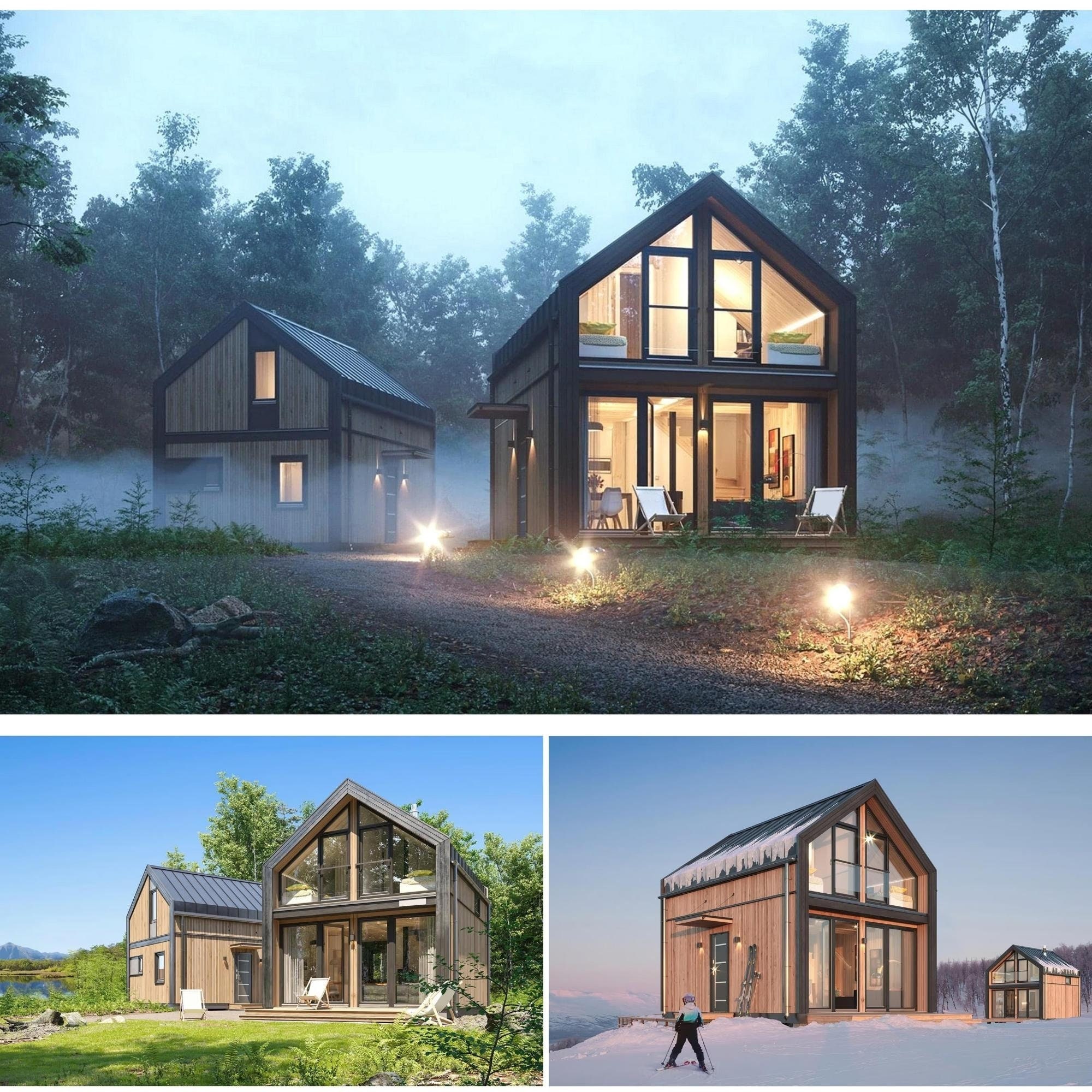 Modern Light Steel Prefabricated Residential Villas Stylish Manufactured Home
