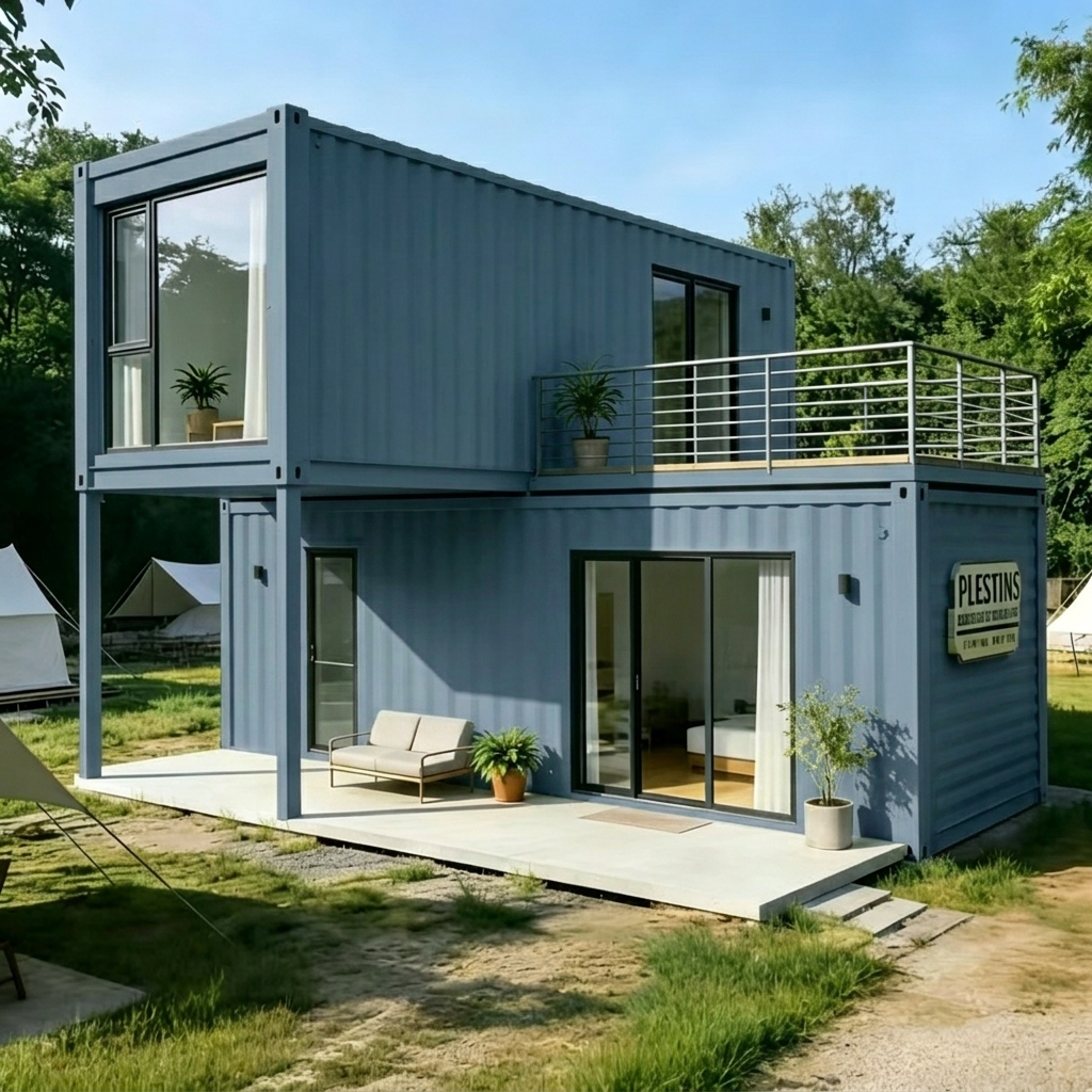 Customized Internet-famous Steel Structure Cost-saving Commercial Outdoor Coffee Shop Office Building Container Workshop Mall