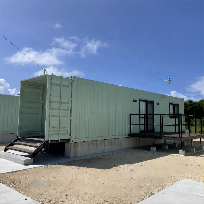 Modified shipping container house
