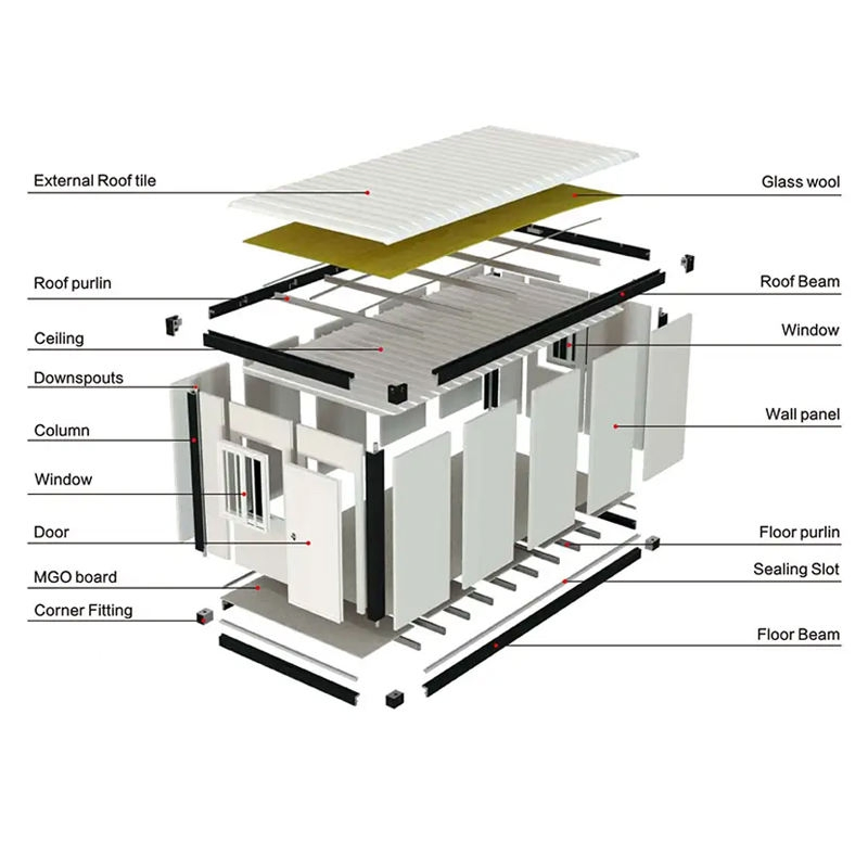 Small Portable Movable 20FT Prefabricated Living Detachable Modular Tiny Home Container House