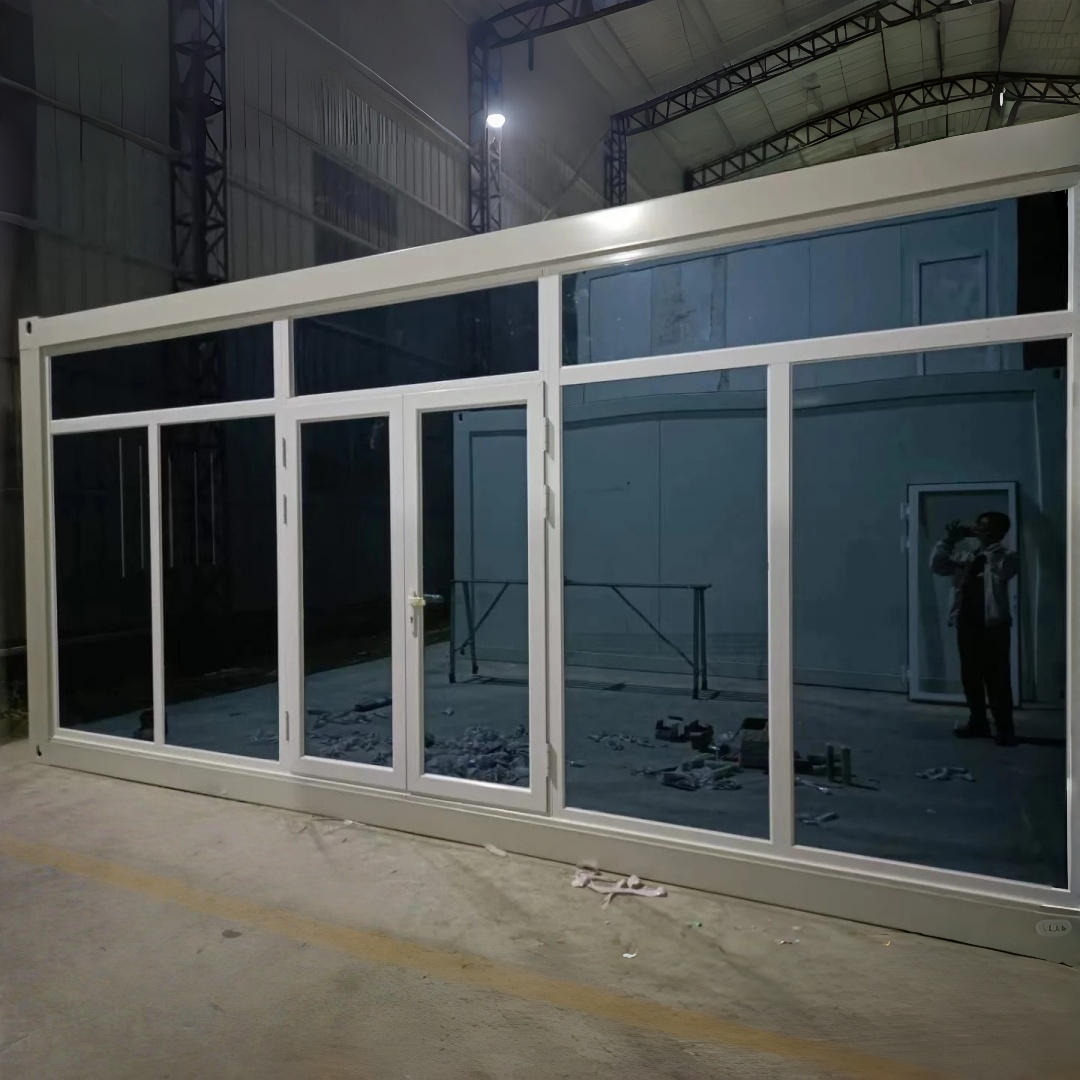 Knock Down Container House Portable Flat-pack Container House Modular Container Office With Glass Curtain Wall