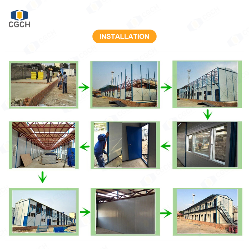 CGCH Fireproof Sandwich Panel Quick-Assemble Multi-Story Workers Accommodation Modular Prefab Container House Temporary Building