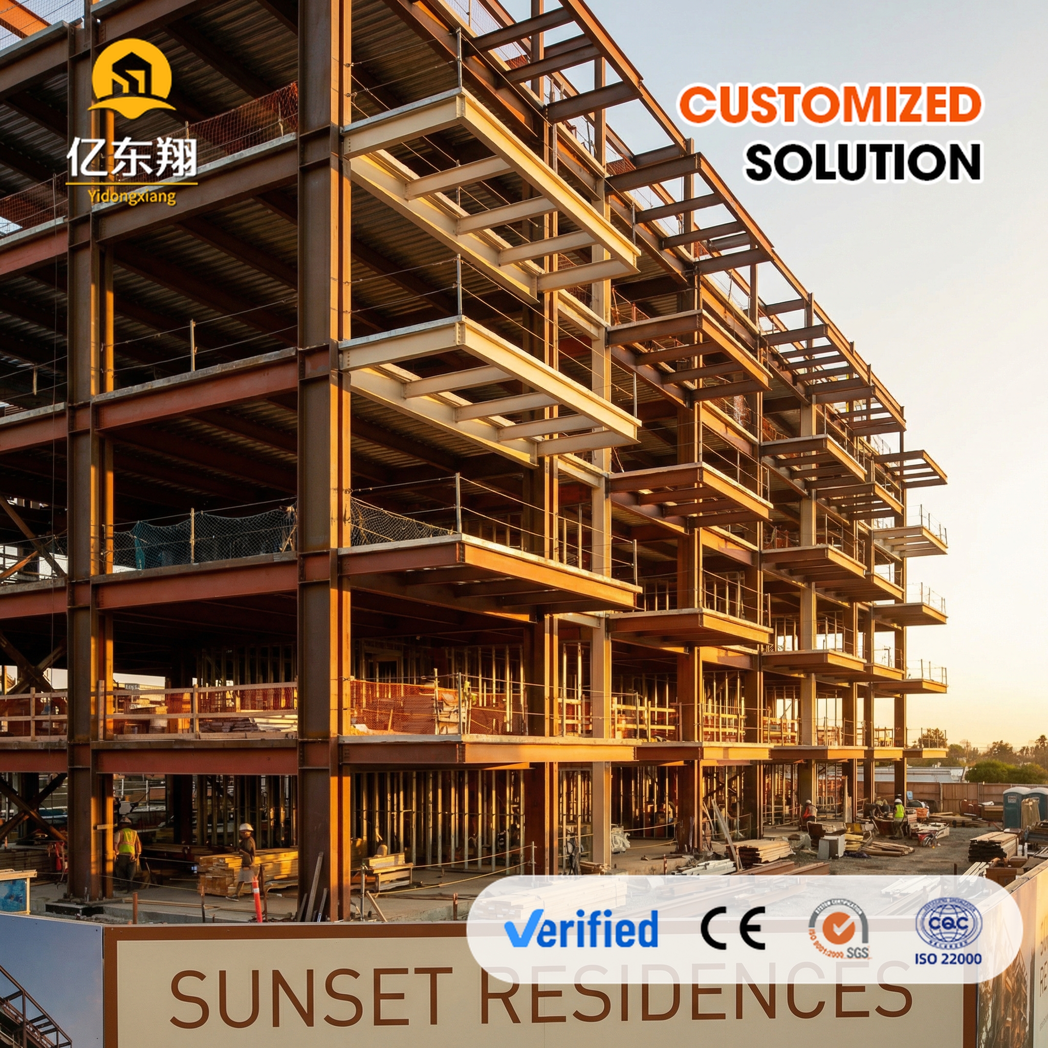 Contemporary Multi-story Steel Frame Prefabricated Apartment Building With Modern Design For Urban Living Space
