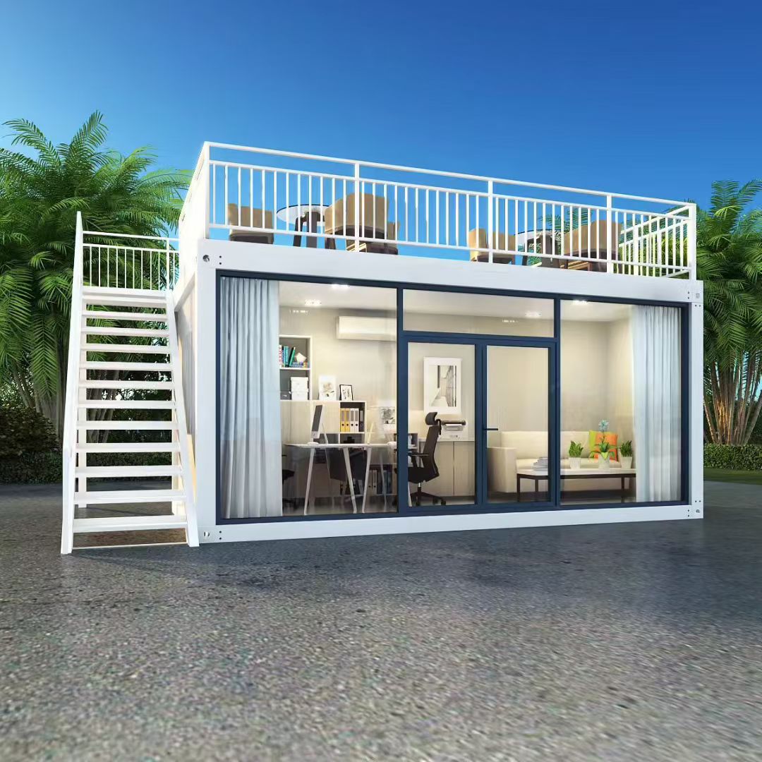 Wholesale Low-cost Modern Prefabricated Modular Container Houses for Offices and Shops: 20-foot Small Luxury Apartments