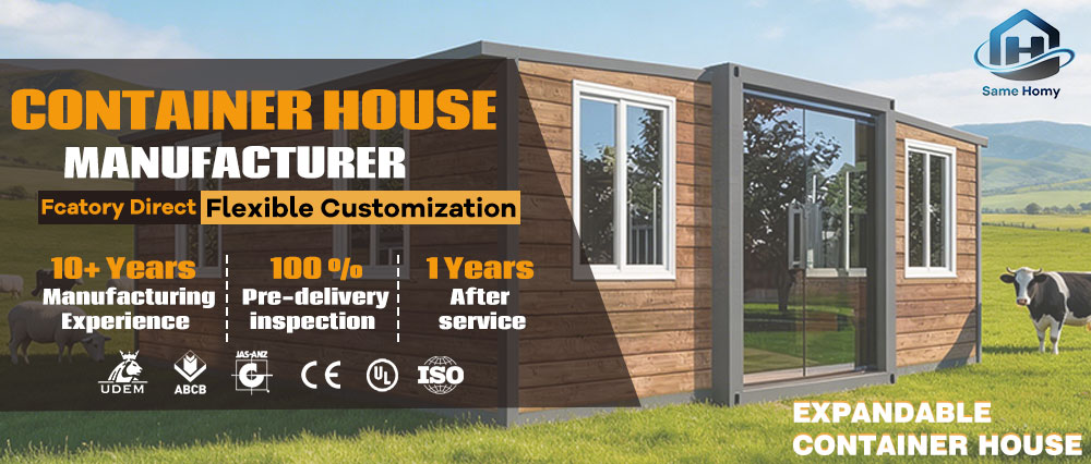 3 Bedroom Expandable Container House Resort Villa Prefabricated Modular Home for Family Holiday Foldable Container House