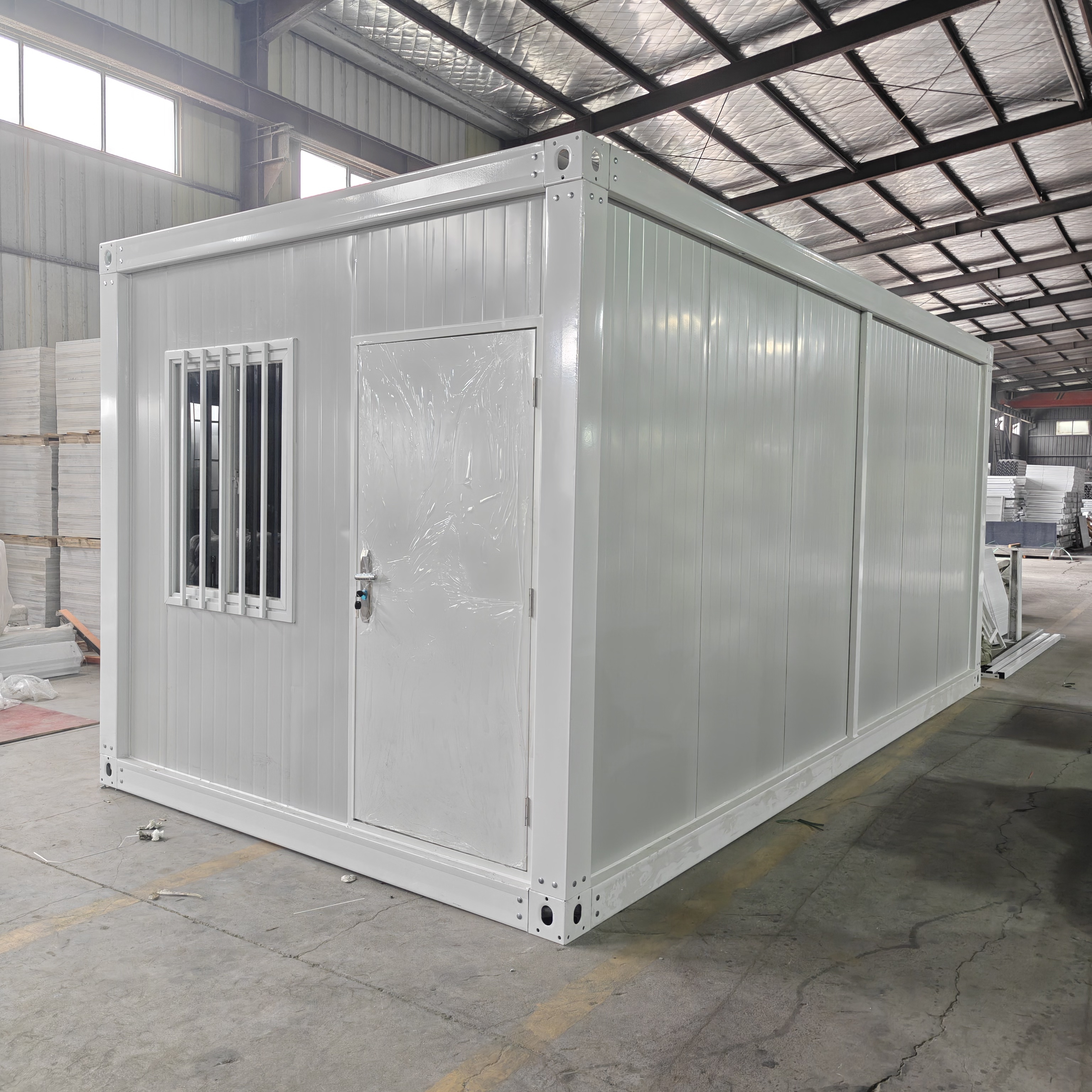 10FT 20FT Low Price Flat Pack Container House Modular Prefab Cabin Warehouse Garage Worker Dormitory Mobile Office