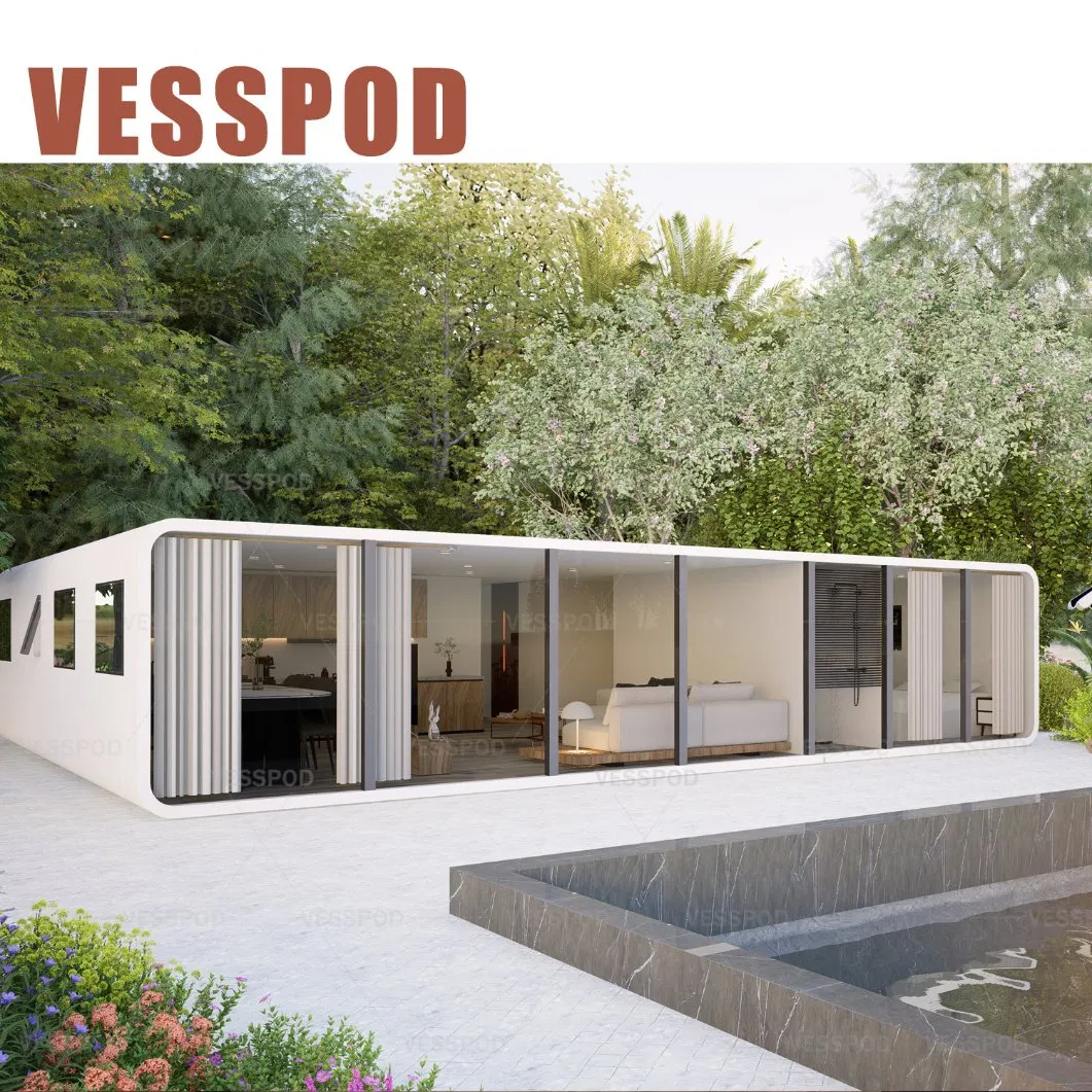 High-End Integrated Capsule House Vacation 12X4m Home Theme Park Apple House Combination New Hampshire Modern Capsule House Container Holiday Villa Modular